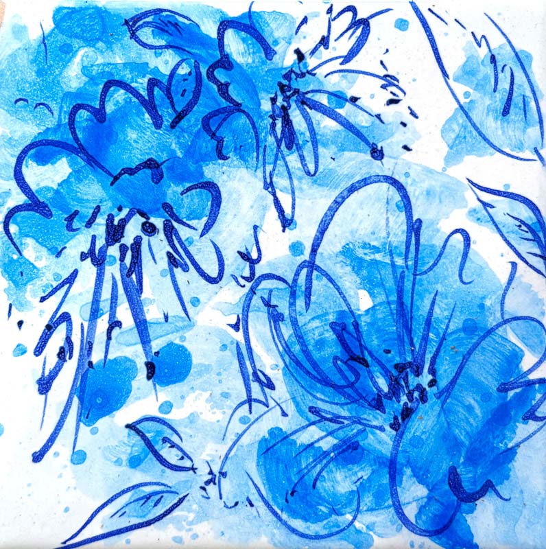 Hand-painted tile