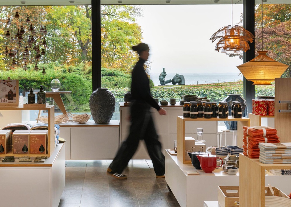Museum shop with ceramics and design objects